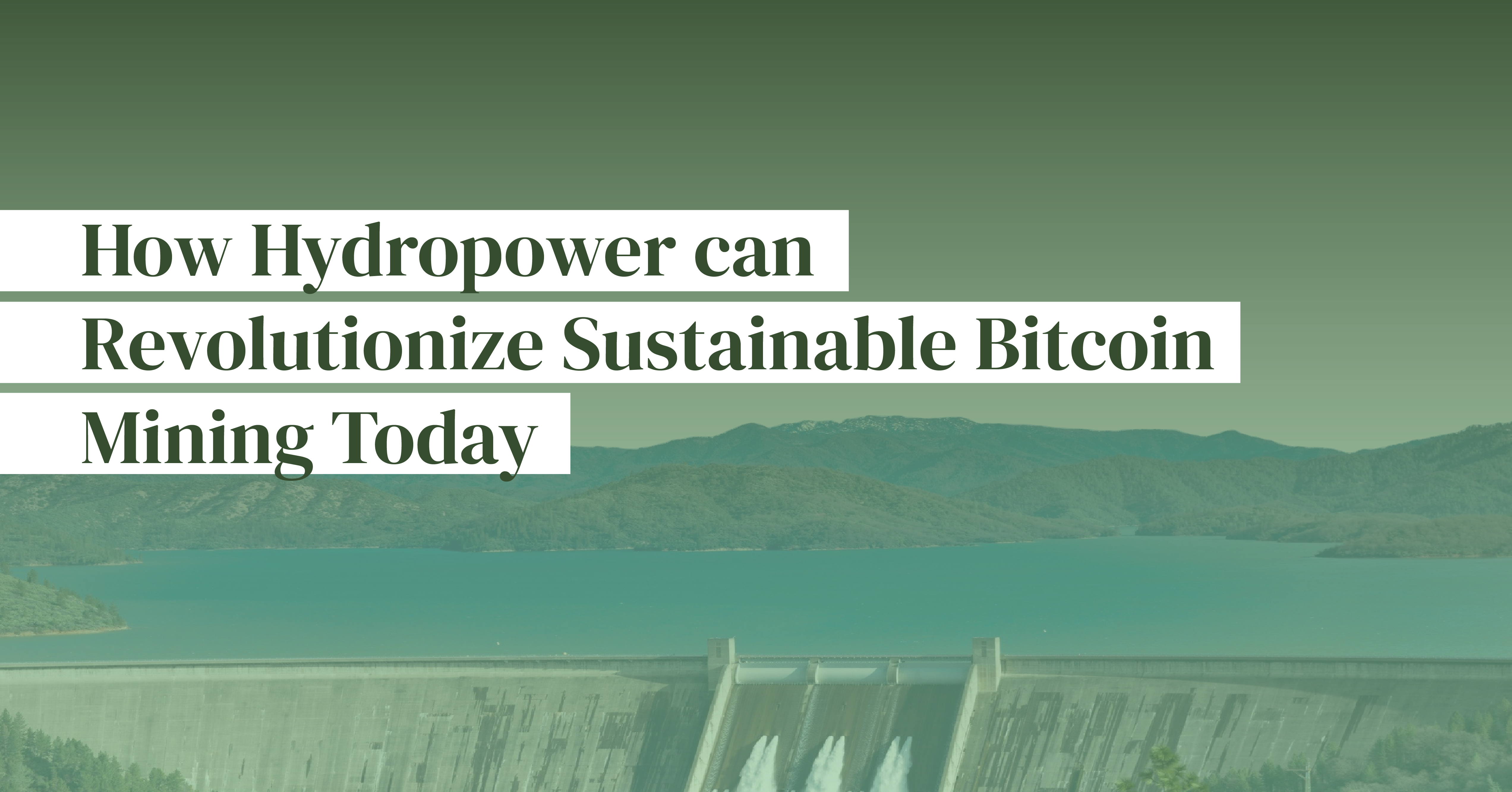 Relation between Hydropower and Bitcoin Mining